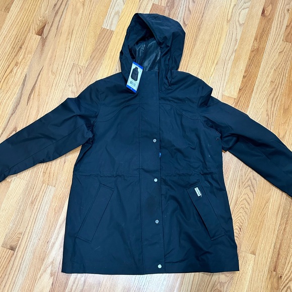 🔥NWT Hunter Ladies' Rain Jacket Size Large Black water repellent - Picture 4 of 10